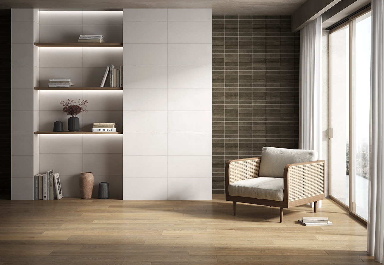 AMB ONYAR WHITE 31X60 R6 ONYAR GREIGE 31X60 UMBRA HONEY 20X120